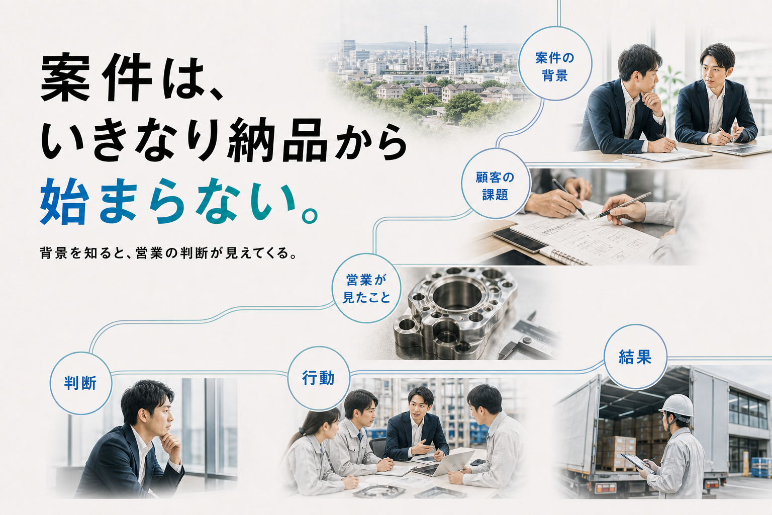 案件は、いきなり納品から始まらない。
