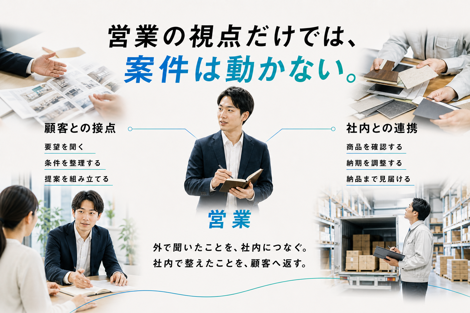 営業の視点だけでは、案件は動かない。